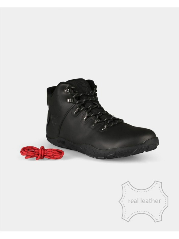 Kilpi Unisex vysoká outdoorová barefoot obuv Kilpi BARE LEATHER HIGH-U Černá