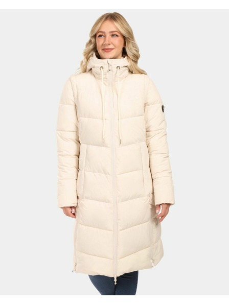 Kilpi Dámský zateplený kabát Kilpi SALI-W Béžová