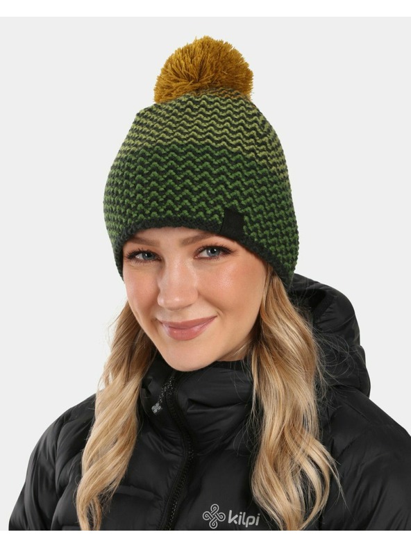 Kilpi Dámská zimní čepice Kilpi SALOME-W Tmavě zelená