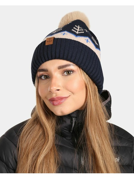 Kilpi Dámská zimní módní čepice Kilpi CARMEN-W Tmavě modrá