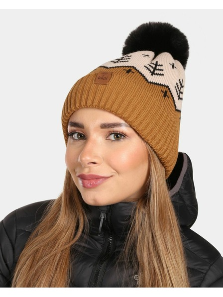 Kilpi Dámská zimní módní čepice Kilpi CARMEN-W Hnědá