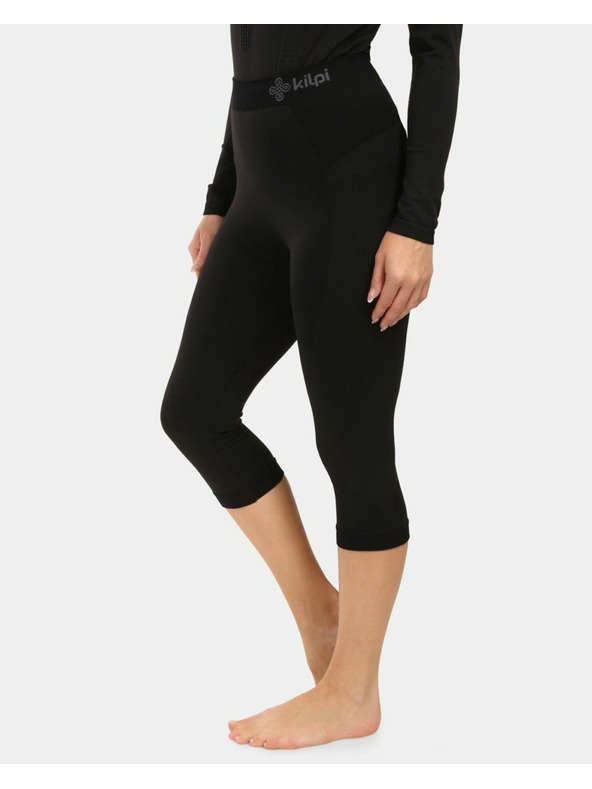 Kilpi Dámské bezešvé 3/4 termo kalhoty Kilpi LINE-W Černá