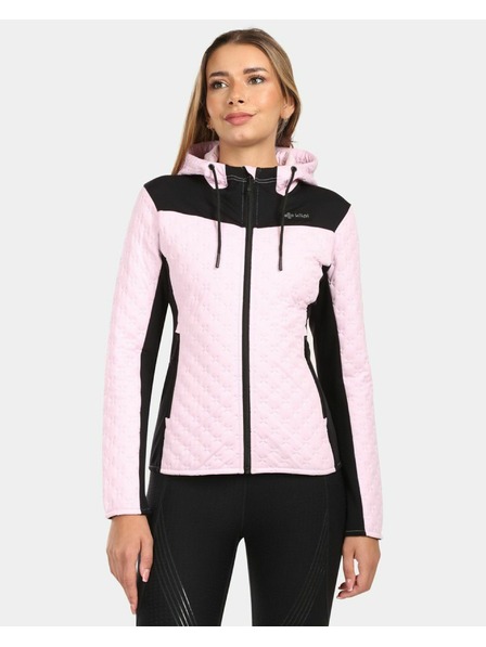 Kilpi Dámská zateplená fleecová mikina s kapucí Kilpi NEVIA-W Světle růžová