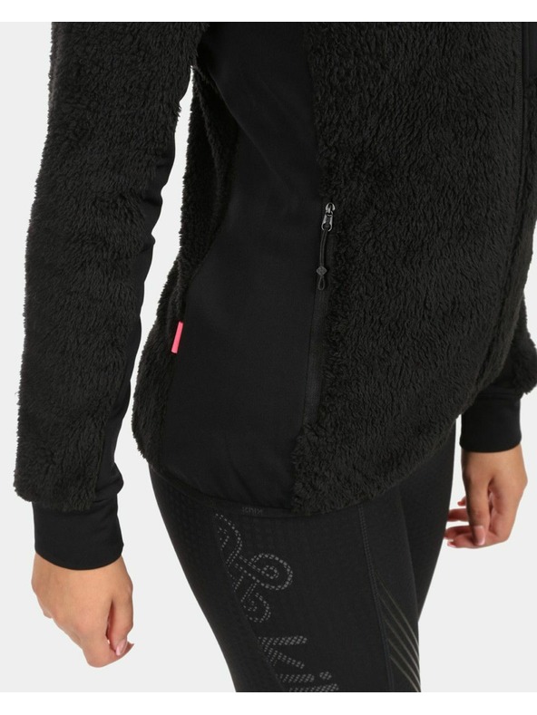 Kilpi Dámská chlupatá fleecová mikina s kapucí Kilpi NORKA-W Černá