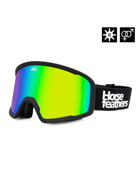 Horsefeathers Snowboardové brýle Huck - black/mirror green