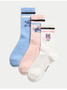 Marks & Spencer Ponožky Lilo & Stitch™ s vysokým podílem bavlny, sada 3 párů (6 malé – 7 velké) Marks & Spencer vícebarevná