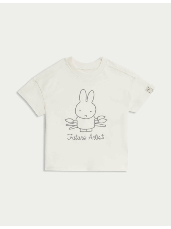 Marks & Spencer Tričko Miffy™ s vysokým podílem bavlny (1–8 let) Marks & Spencer smetanová