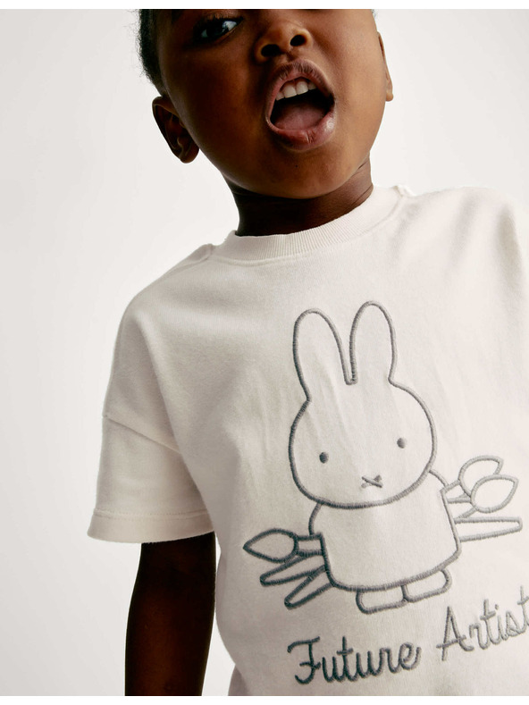 Marks & Spencer Tričko Miffy™ s vysokým podílem bavlny (1–8 let) Marks & Spencer smetanová