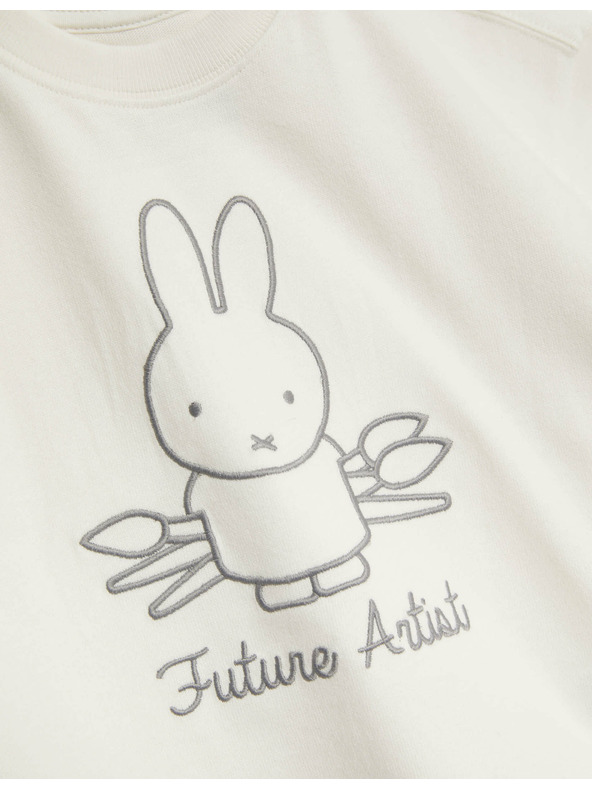 Marks & Spencer Tričko Miffy™ s vysokým podílem bavlny (1–8 let) Marks & Spencer smetanová