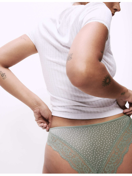 Marks & Spencer Brazilské kalhotky s potiskem a vysokým podílem bavlny Marks & Spencer zelená