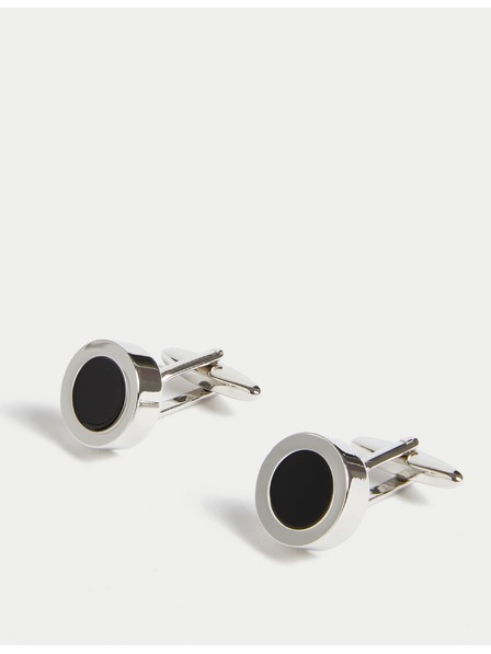 Marks & Spencer Kulaté manžetové knoflíčky Marks & Spencer stříbrná