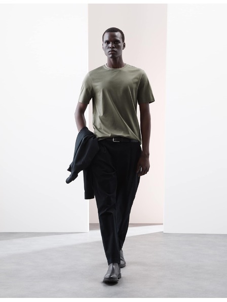 Marks & Spencer Tričko z prémiové bavlny, úzký střih Marks & Spencer zelená