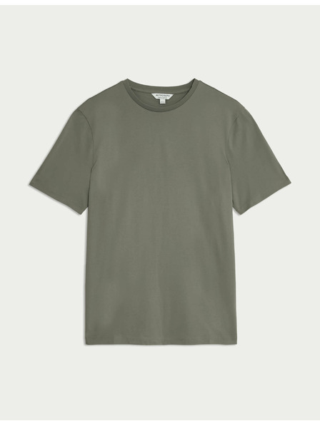 Marks & Spencer Tričko z prémiové bavlny, úzký střih Marks & Spencer zelená