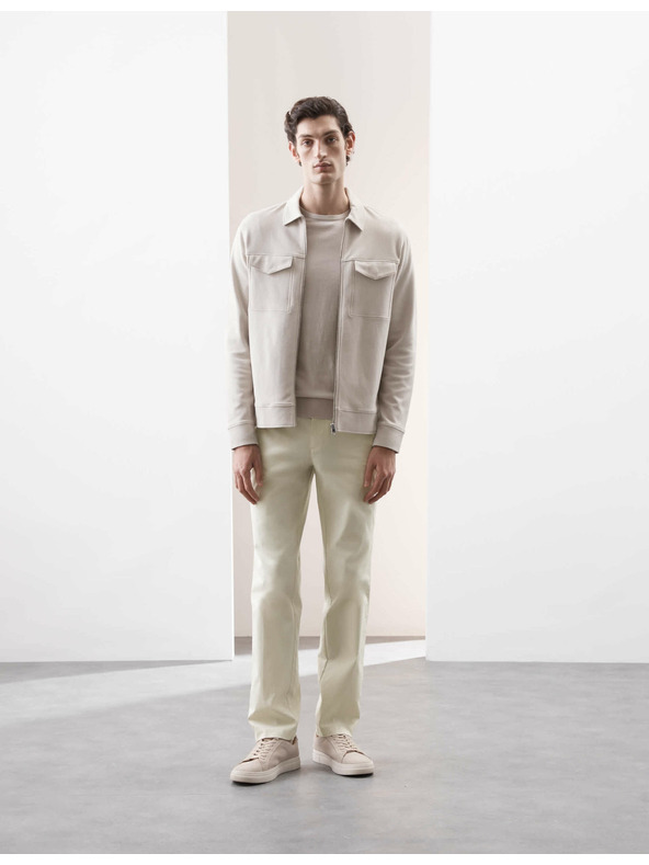 Marks & Spencer Super lehké chino kalhoty, normální střih Marks & Spencer smetanová