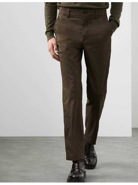 Marks & Spencer Super lehké chino kalhoty, normální střih Marks & Spencer zelená