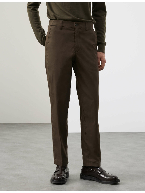 Marks & Spencer Super lehké chino kalhoty, normální střih Marks & Spencer zelená