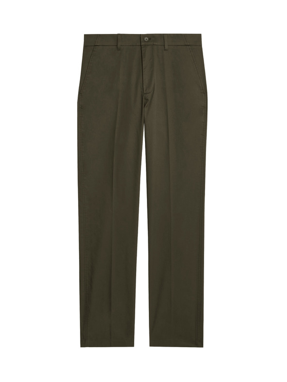 Marks & Spencer Super lehké chino kalhoty, normální střih Marks & Spencer zelená