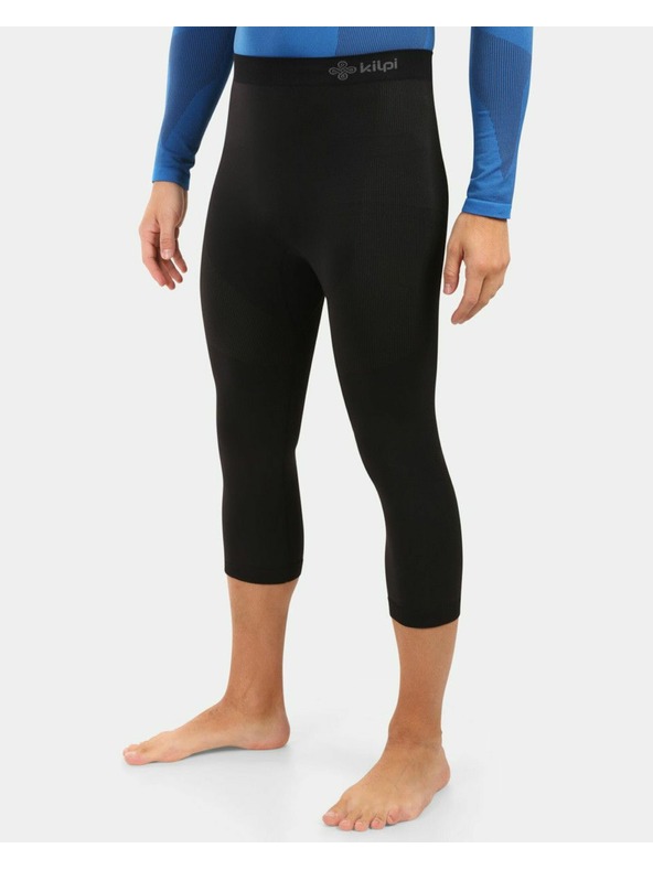 Kilpi Pánské bezešvé 3/4 termo kalhoty Kilpi NIELO-M Černá