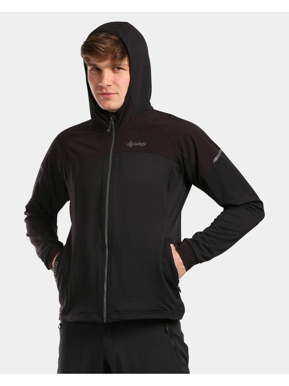 Kilpi Pánská strečová mikina s kapucí Kilpi MEMPHIS-M Černá