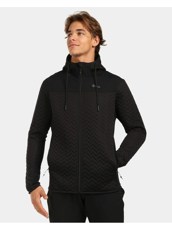 Kilpi Pánská zateplená fleecová mikina s kapucí Kilpi NEVIA-M Černá