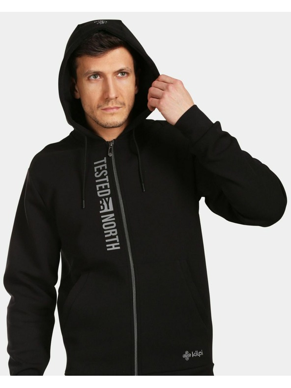 Kilpi Pánská bavlněná mikina s kapucí Kilpi AVILA-M Černá