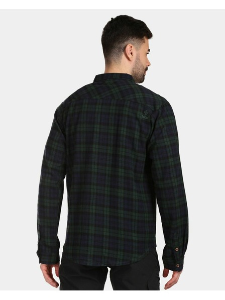 Kilpi Pánská sportovní flanelová košile Kilpi FLANNY-M Tmavě zelená