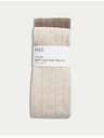 Marks & Spencer Sada 2 ks pletených punčochových kalhot s copánkovým vzorem a vysokým podílem bavlny (2–14 let) Marks & Spencer smetanová