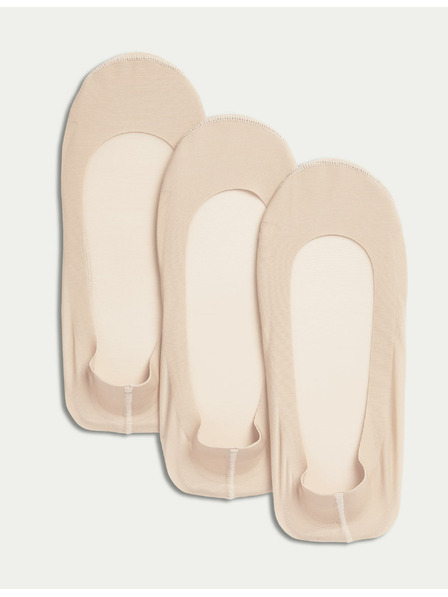 Marks & Spencer 3 ks nízkých šlapek Marks & Spencer béžová