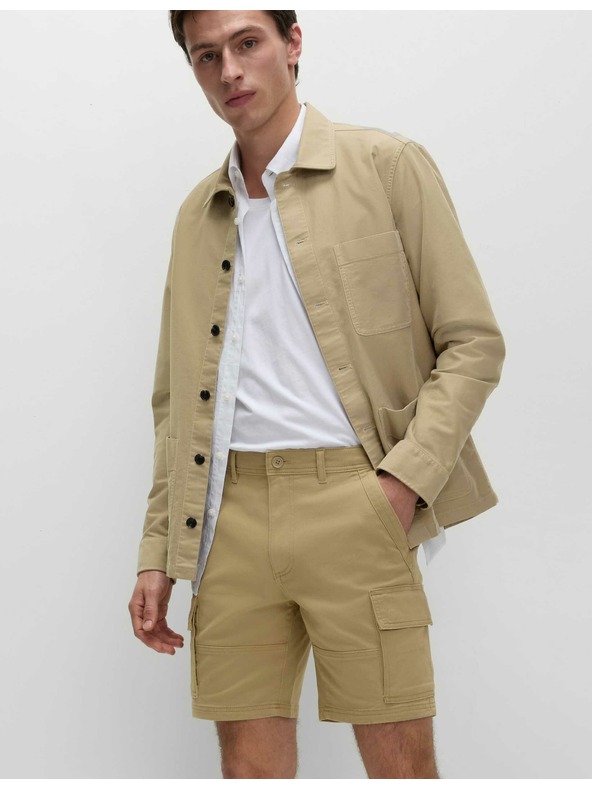 Marks & Spencer Strečové kapsáčové šortky Marks & Spencer hnědá