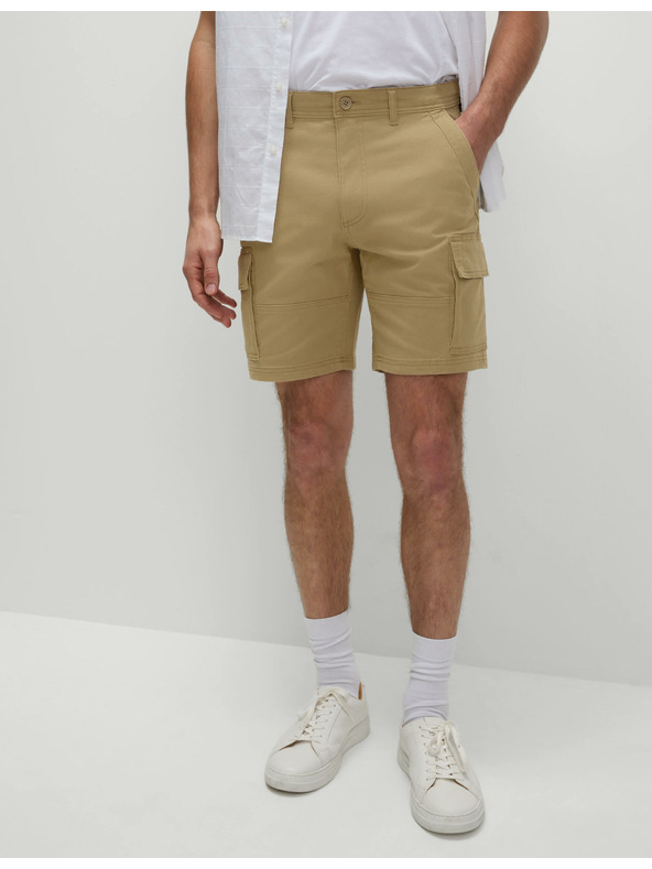 Marks & Spencer Strečové kapsáčové šortky Marks & Spencer hnědá