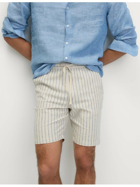 Marks & Spencer Šortky ze směsi lnu, s elastickým pasem Marks & Spencer béžová