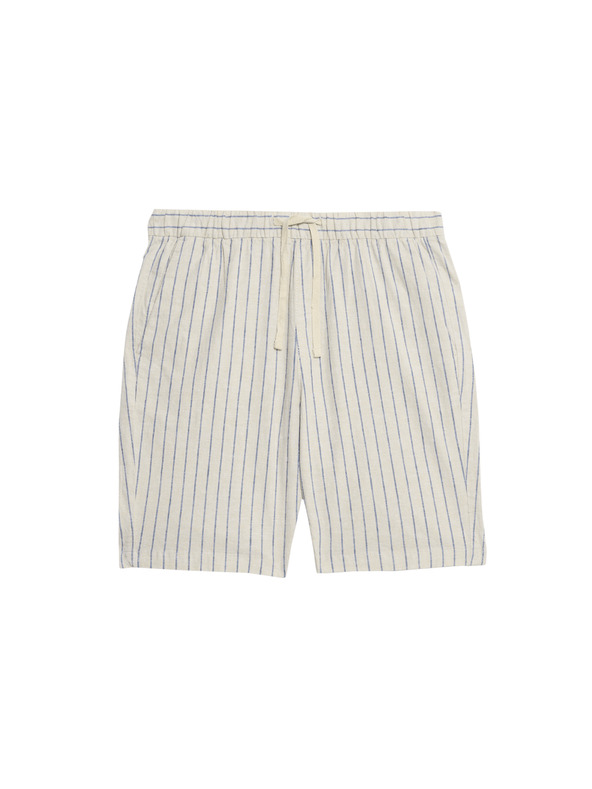 Marks & Spencer Šortky ze směsi lnu, s elastickým pasem Marks & Spencer béžová