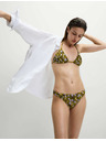 Marks & Spencer Spodní díl bikin s řasením a potiskem, vysoce střižený Marks & Spencer zelená