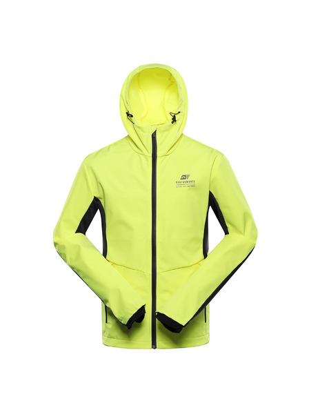 ALPINE PRO Pánská softshellová bunda s úpravou dwr ALPINE PRO KERAK neon yellow