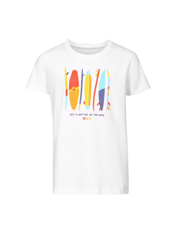 NAX Dětské bavlněné triko nax NAX OMESO white