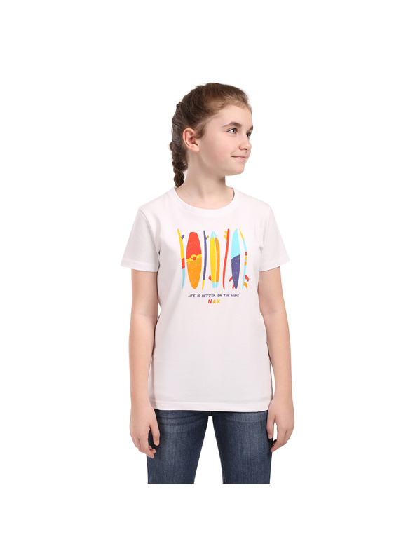 NAX Dětské bavlněné triko nax NAX OMESO white
