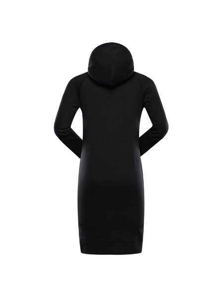ALPINE PRO Dámské mikinové šaty ALPINE PRO OLEBA black