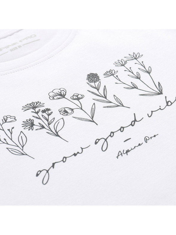 ALPINE PRO Dámské bavlněné triko ALPINE PRO MOROLA white varianta pc