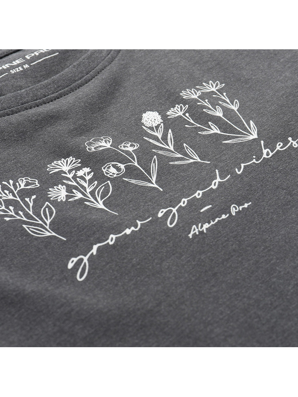 ALPINE PRO Dámské bavlněné triko ALPINE PRO MOROLA dk. true gray varianta pc