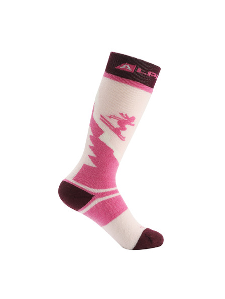 ALPINE PRO Dětské lyžařské podkolenky z merino wool ALPINE PRO SKYRO light lilac