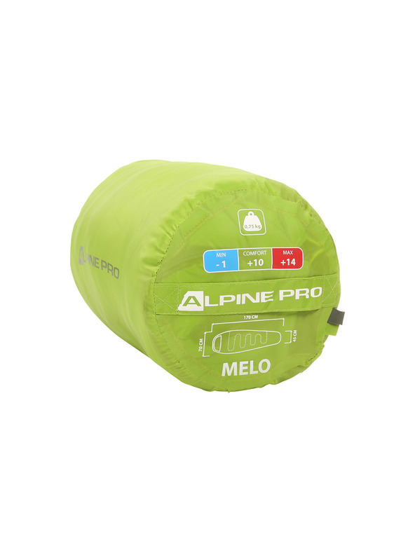 ALPINE PRO Dětský mumiový spací pytel ALPINE PRO MELO lime green