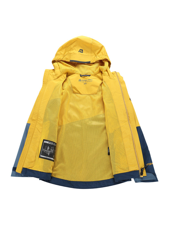 ALPINE PRO Dětská bunda s ptx mebránou ALPINE PRO NOREMO 3 lemon curry