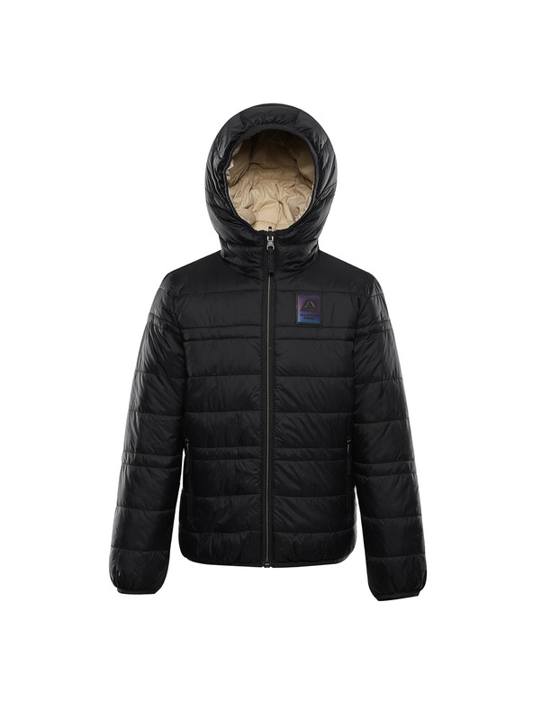 ALPINE PRO Dětská oboustranná bunda hi-therm ALPINE PRO DOUWO black