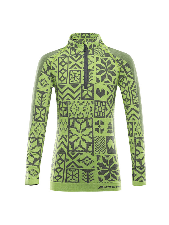 ALPINE PRO Dětské funkční prádlo - triko ALPINE PRO SEAMO acid lime