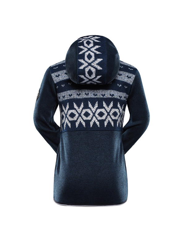 ALPINE PRO Dětský hřejivý svetr s kapucí ALPINE PRO NORESO moonlit ocean varianta pa