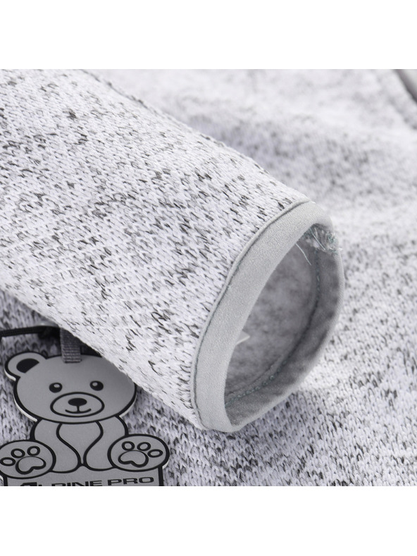 ALPINE PRO Dětský hřejivý svetr na zip ALPINE PRO ZEGO 2 white