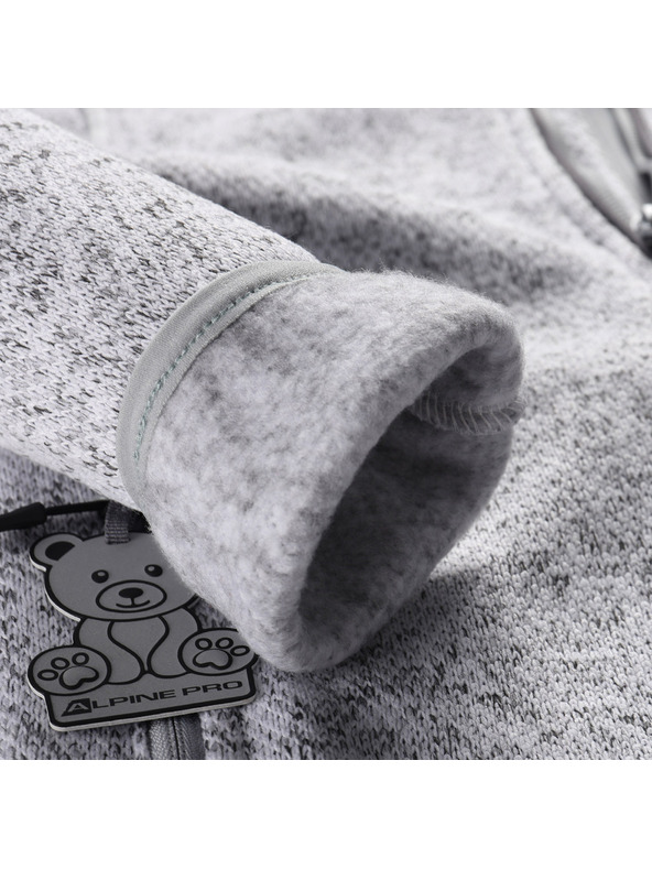 ALPINE PRO Dětský hřejivý svetr na zip ALPINE PRO ZEGO 2 white