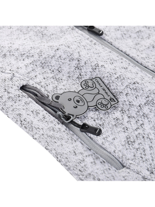 ALPINE PRO Dětský hřejivý svetr na zip ALPINE PRO ZEGO 2 white