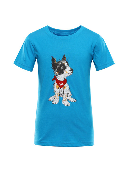 ALPINE PRO Dětské triko z organické bavlny ALPINE PRO ECOMO 3 neon atomic blue varianta pb