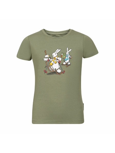 ALPINE PRO Dětské bavlněné triko bob a bobek ALPINE PRO BOBBO oil green